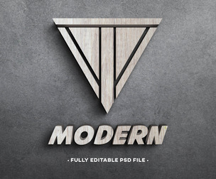 Wood Logo and Text Effect  PSD Fully Editable Text Effect. Layer Style PSD Mockup Template