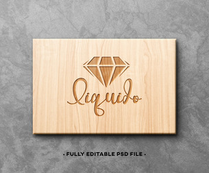 Wood Logo and Text Effect PSD Fully Editable Text Effect. Layer Style PSD Mockup Template