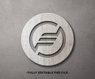 Wood Logo and Text Effect PSD Fully Editable Text Effect. Layer Style PSD Mockup Template