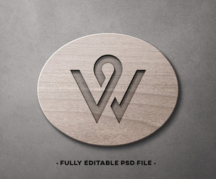 Wood Logo and Text Effect PSD Fully Editable Text Effect. Layer Style PSD Mockup Template