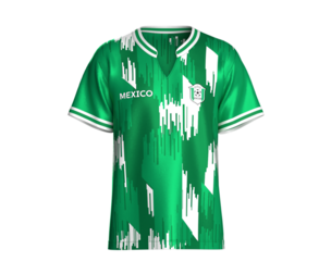 Men Green Emerald Glitch Abstract Mexico Jersey | Marvelous / Clo3d / obj / fbx