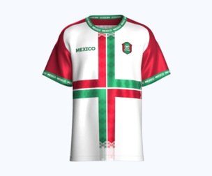 Men Mexico Flag Themed Sublimation Sports Jersey | Marvelous / Clo3d / obj / fbx