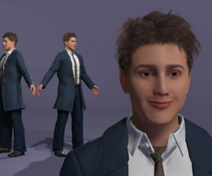 Realistic Male 3D Character Fully Animatable