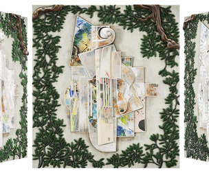Geometric Olive Tree Relief Wall Panel Decorative CNC 3D Model