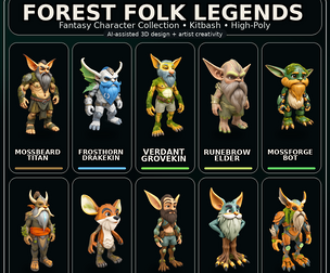 Forest Folk Legends – Fantasy Character Kitbash Collection