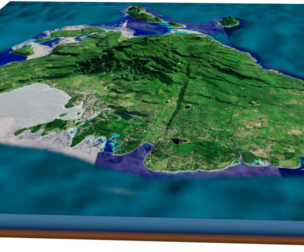 Efate island full 3d model terrain