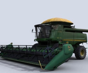 Combine Harvester 1 with Draper Platform