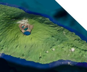 Ambae Island 3d model terrain