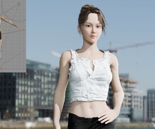 Airi Casual City Outfit - Rigged 3D Model Character
