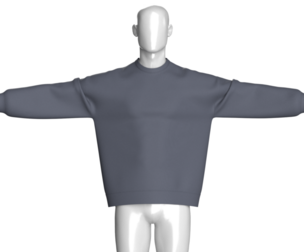 Men Basic Oversized Sweatshirt - T Pose | Marvelous / Clo3d / obj / fbx