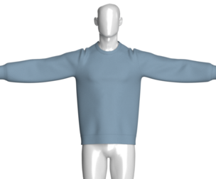 Men Basic Sweatshirt - T Pose | Marvelous / Clo3d / obj / fbx