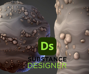 Stylized Rocky Beach Sand