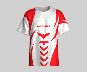 Canada Inspired Red Wave Sports Jersey | Marvelous / Clo3d / obj / fbx
