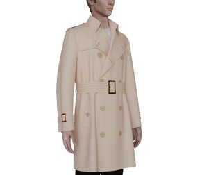 Style3D Men Trench Coat