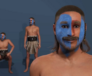 Native American Male 3D Model Fully rigged