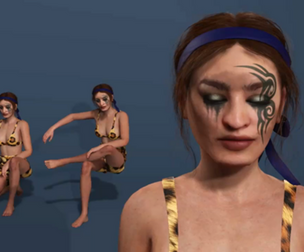 Realistic Indigenous Woman 3D Character Model  Rigged  Animated