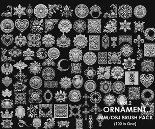 Ornament imm/obj Brush Pack 100 in One Vol.2