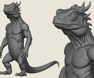 Monster Lizard Character