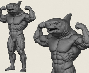 Monster Shark Character