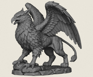 Fantasy Beautiful Griffin Sculpture