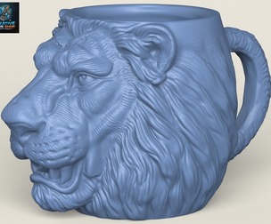 Lion Head Stylized Mug