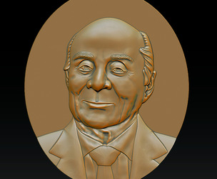 Classic Gentleman Portrait Relief 3D Model