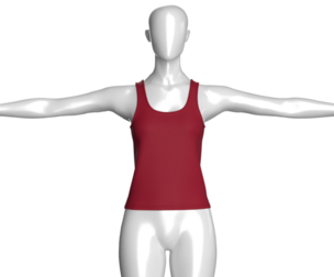 Girls Basic Tank Top - T Pose | Marvelous / Clo3d / obj / fbx