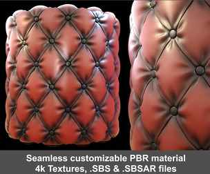 Tufted Upholstery Substance PBR Material