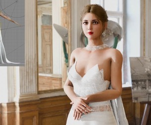 Emilia Wedding Dress - Rigged 3D Model Character