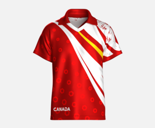 Men Canada Sublimated V-Neck Polo Collar Jersey | Marvelous / Clo3d / obj / fbx