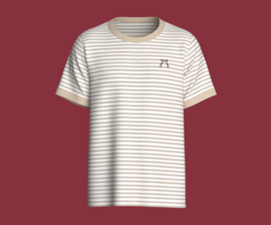 Men Striped Retro T-Shirt | Marvelous / Clo3d / obj / fbx
