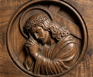 Jesus Praying Relief 3D Model CNC & 3D Print Ready
