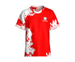 Men Canada Abstract Red Splatter Sublimation Jersey | Marvelous / Clo3d / obj / fbx