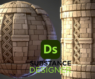 Stylized Brick Wall Facade