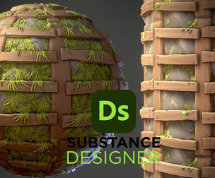 Stylized Retained Rock Wall