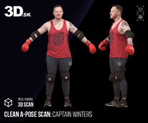 Clean A Pose 3D Scan | Captain Winters Underwear