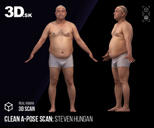 Clean A Pose 3D Scan | Steven Hungan Underwear