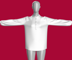 Girls Basic Tunic - T Pose | Marvelous / Clo3d / obj / fbx