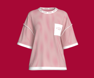 Girls Drop Shoulder Net Mesh T-Shirt | Marvelous / Clo3d / obj / fbx