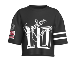 Girls Graphic Print Drop Shoulder Crop T-Shirt | Marvelous / Clo3d / obj / fbx