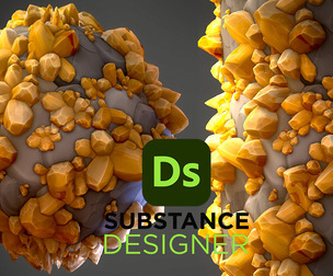 Stylized Rock with Crystal