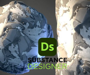 Stylized Snowy Rock