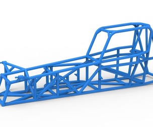 Frame of Vintage Supermodified stock car V3 Scale 1:25