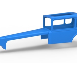 Shell of Vintage Supermodified stock car Version 4 Scale 1:25