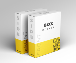 Dual Product Box Mockups PSD Template, Professional High-End Packaging & Branding