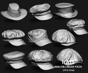 Hats Collection IMM/Obj Brush Pack 10 in One