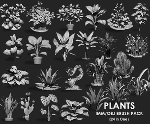 Plants IMM/OBJ Brushes 24 in one