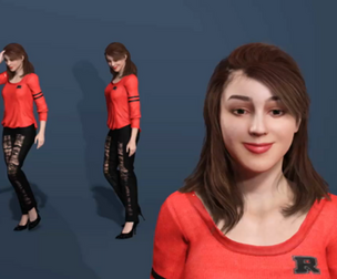 [Realistic 3D Female Sophia  Modern Urban Casual Woman  Fully Rigged| 4K PBR  Expression Ready