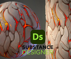 Stylized Fantasy Lava Rock