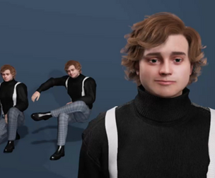 Stylized Realistic Young Man  Fully Rigged  Blendshapes